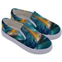 Mountain Birds River Sunset Nature Kids  Canvas Slip Ons View3