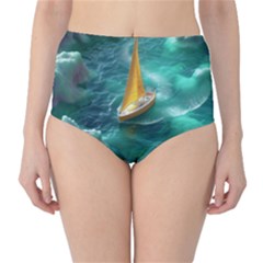 Double Exposure Flower Classic High-waist Bikini Bottoms