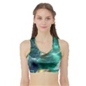 Double Exposure Flower Sports Bra with Border View1
