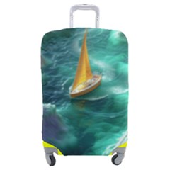 Mountain Birds River Sunset Nature Luggage Cover (medium) by Cemarart