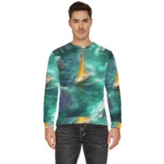 Mountain Wolf Tree Nature Moon Men s Fleece Sweatshirt by Cemarart