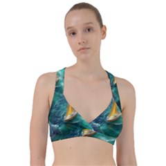 Mountains Sunset Landscape Nature Sweetheart Sports Bra by Cemarart