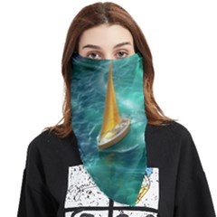 Double Exposure Flower Face Covering Bandana (triangle)