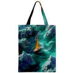 Dolphin Sea Ocean Zipper Classic Tote Bag