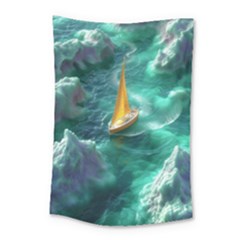 Dolphin Swimming Sea Ocean Small Tapestry by Cemarart
