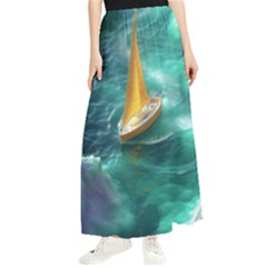 Dolphins Sea Ocean Maxi Chiffon Skirt