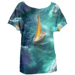 Dolphins Sea Ocean Water Women s Oversized T-shirt