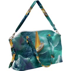 Dolphins Sea Ocean Water Canvas Crossbody Bag by Cemarart