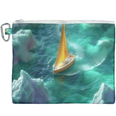 Dolphins Sea Ocean Water Canvas Cosmetic Bag (xxxl)