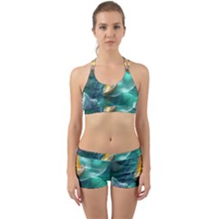 Silk Waves Abstract Back Web Gym Set