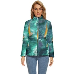 Countryside Landscape Nature Women s Puffer Bubble Jacket Coat by Cemarart