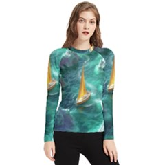 Countryside Landscape Nature Women s Long Sleeve Rash Guard