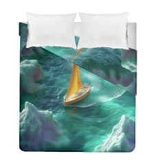 Seascape Boat Sailing Duvet Cover Double Side (full/ Double Size)