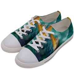 Seascape Boat Sailing Women s Low Top Canvas Sneakers