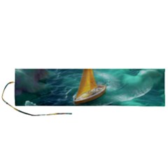 Seascape Boat Sailing Roll Up Canvas Pencil Holder (l) by Cemarart