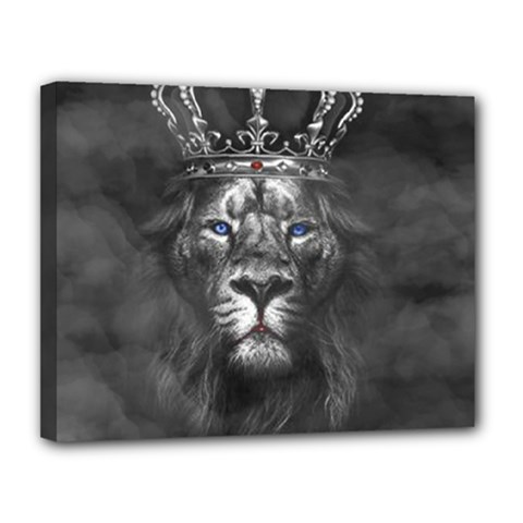 Lion King Of The Jungle Nature Canvas 14  X 11  (stretched)