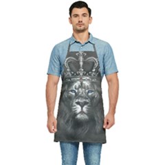 Lion King Of The Jungle Nature Kitchen Apron by Cemarart