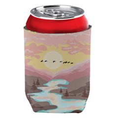 Mountain Birds River Sunset Nature Can Holder by Cemarart