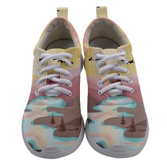 Mountain Birds River Sunset Nature Women Athletic Shoes by Cemarart