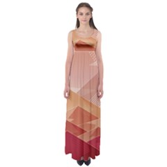 Mountains Sunset Landscape Nature Empire Waist Maxi Dress