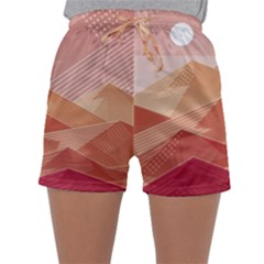 Mountains Sunset Landscape Nature Sleepwear Shorts