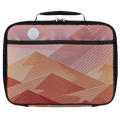 Mountains Sunset Landscape Nature Full Print Lunch Bag