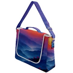 Valley Night Mountains Box Up Messenger Bag by Cemarart