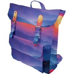Valley Night Mountains Buckle Up Backpack by Cemarart