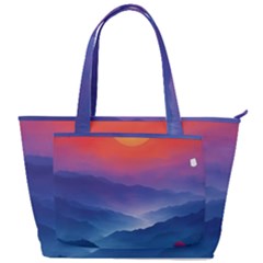 Valley Night Mountains Back Pocket Shoulder Bag  by Cemarart