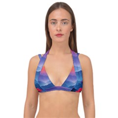 Valley Night Mountains Double Strap Halter Bikini Top by Cemarart