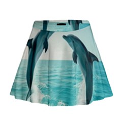 Dolphin Sea Ocean Mini Flare Skirt