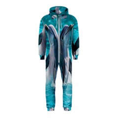 Dolphins Sea Ocean Hooded Jumpsuit (kids)