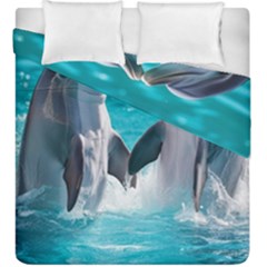 Dolphins Sea Ocean Duvet Cover Double Side (king Size)