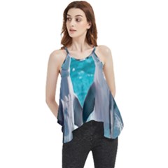 Dolphins Sea Ocean Flowy Camisole Tank Top