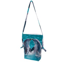 Dolphins Sea Ocean Folding Shoulder Bag by Cemarart