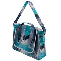 Dolphins Sea Ocean Box Up Messenger Bag by Cemarart