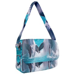 Dolphins Sea Ocean Courier Bag by Cemarart