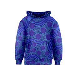 Authentic Aboriginal Art - Rivers Around Us Kids  Pullover Hoodie