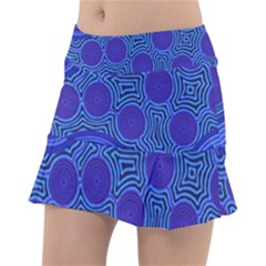 Authentic Aboriginal Art - Rivers Around Us Classic Tennis Skirt