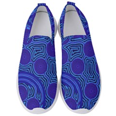 Authentic Aboriginal Art - Rivers Around Us Men s Slip On Sneakers