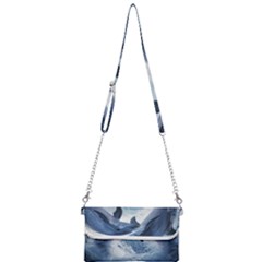 Dolphins Sea Ocean Water Mini Crossbody Handbag by Cemarart
