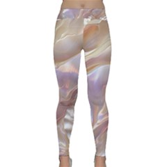 Silk Waves Abstract Classic Yoga Leggings by Cemarart