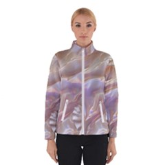 Silk Waves Abstract Women s Bomber Jacket