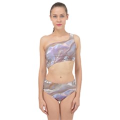 Silk Waves Abstract Spliced Up Two Piece Swimsuit