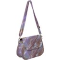 Silk Waves Abstract Saddle Handbag View1