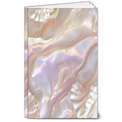 Silk Waves Abstract 8  X 10  Softcover Notebook by Cemarart