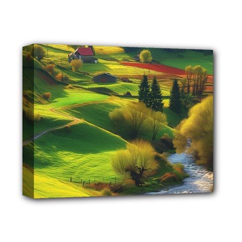 Countryside Landscape Nature Deluxe Canvas 14  X 11  (stretched)