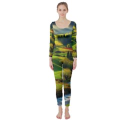 Countryside Landscape Nature Long Sleeve Catsuit