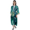 Seascape Boat Sailing Maxi Satin Kimono View1