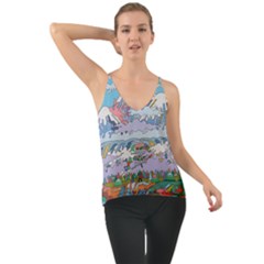 Art Psychedelic Mountain Chiffon Cami